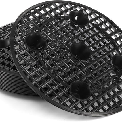15 PCS Plant Level Pot Elevator, 12 inch Plastic Potted Stands, Large Patio Planter Riser Holder, Deck Floor Protector to Prevent Rot Damage, Trivet for Indoor Outdoor Garden.