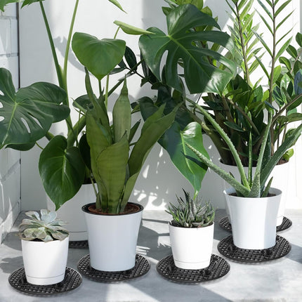 15 PCS Plant Level Pot Elevator, 12 inch Plastic Potted Stands, Large Patio Planter Riser Holder, Deck Floor Protector to Prevent Rot Damage, Trivet for Indoor Outdoor Garden.