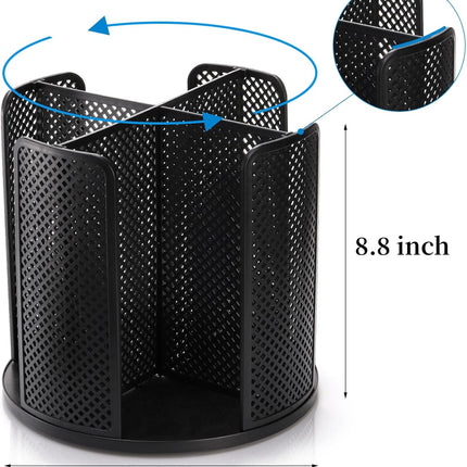 2 Pack Coffee Cup Dispenser, Rotatable 4 Compartment and Lid Holder, Plastic Paper Storage Organizer for Office Restaurant Breakroom Station Bar Buffet Kitchen Countertop.