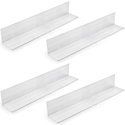 4 Pack Aluminum Angle 6061, 2" x 2"x 1/8" Stock, Bars 12" Length, 90-Degree Angled Extrusion, T5 Temper Mill for Moulding Structural Construction.