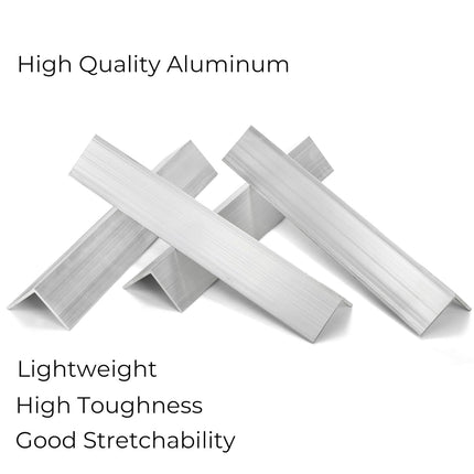 4 Pack Aluminum Angle 6061, 2" x 2"x 1/8" Stock, Bars 12" Length, 90-Degree Angled Extrusion, T5 Temper Mill for Moulding Structural Construction.