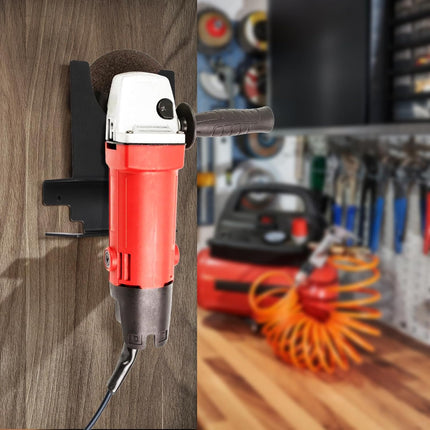 4 Pack Angle Grinder Holder, Wall Mount Bracket for 5 inch Grinder, Polisher Storage Rack Stand with Cord Hook, Garage Tool Hanger Grinders Impact Wrench Cutters Waxing Machines.