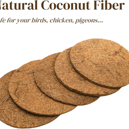 15 Packs Pigeon Nest Pads, Bird Breeding Mat for Chicken, Natural Coconut Fiber Egg Mat, Nesting Bowl Box Pad Parakeet Hatching Bedding Accessories.