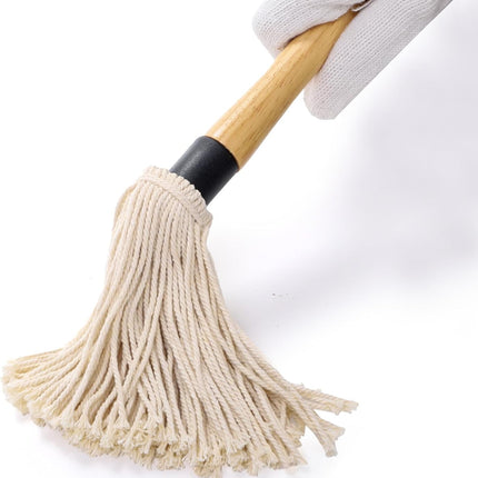 Cast Iron Sauce Pot and BBQ Mop Brush Set for Grilling, 7 Pcs Barbecue Accessories Include Basting Melting Saucepan, Wooden with 4 Replacements Meat Smoker, Grill, Stove.