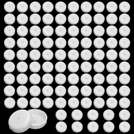 100 Pack 1-1/2 inch Patio Furniture Feet Caps, Wrought Iron Outdoor Chair Glides, Thick Plastic Leg Caps for Metal Chairs & Tables.