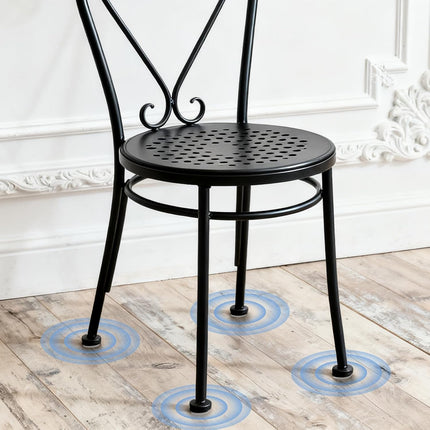 100 Pack 1-1/2 inch Patio Furniture Feet Caps, Wrought Iron Outdoor Chair Glides, Thick Plastic Leg Caps for Metal Chairs & Tables.