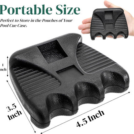 3 Holes Pool Cue Holder, Portable Weighted Stick Non-slip Rest for Table, Mini Billiard Rack with Chalk Holder.