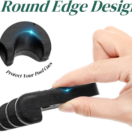 3 Holes Pool Cue Holder, Portable Weighted Stick Non-slip Rest for Table, Mini Billiard Rack with Chalk Holder.