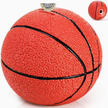 Basketball Piggy Bank for Boys, 7.5" Large Shatterproof Sports Themed Coin Bank, PVC Money Box Girls, Kids, Adults as Christmas Birthday Gifts, Room Desktop Decoration.