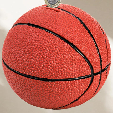 Basketball Piggy Bank for Boys, 7.5" Large Shatterproof Sports Themed Coin Bank, PVC Money Box Girls, Kids, Adults as Christmas Birthday Gifts, Room Desktop Decoration.