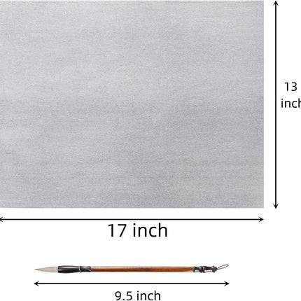30 Pack Water Drawing Writing Cloth, Reusable Chinese Calligraphy Practicing Tool, 17x13 Inch Magic Cloth Paper, No Ink Set for Beginners.