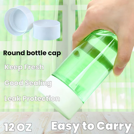 24 Pack Sensory Bottles with Lids, 12 OZ/ 350 ML Empty Plastic Bottle, Leakproof Drink Container Bulk, Reusable Clear Calming Jars for Classroom Party, Great Juice Milk Water Beverages.