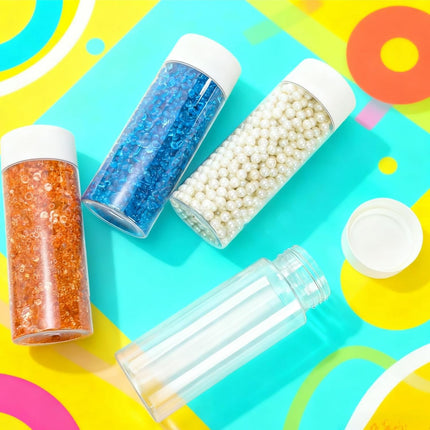 24 Pack Sensory Bottles with Lids, 12 OZ/ 350 ML Empty Plastic Bottle, Leakproof Drink Container Bulk, Reusable Clear Calming Jars for Classroom Party, Great Juice Milk Water Beverages.