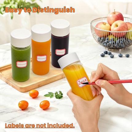 24 Pack Sensory Bottles with Lids, 12 OZ/ 350 ML Empty Plastic Bottle, Leakproof Drink Container Bulk, Reusable Clear Calming Jars for Classroom Party, Great Juice Milk Water Beverages.