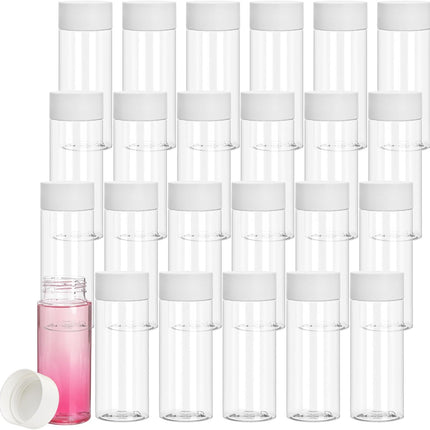 24 Pack Sensory Bottles with Lids, 12 OZ/ 350 ML Empty Plastic Bottle, Leakproof Drink Container Bulk, Reusable Clear Calming Jars for Classroom Party, Great Juice Milk Water Beverages.