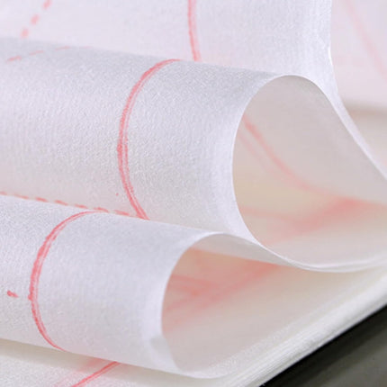 200 Sheets Chinese Calligraphy Paper, Thick Xuan Paper with Grids, Smooth Sumi for Beginners & Students, Rice Brush Writing Japanese Kanji Practice (4"/ Grid).