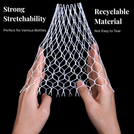 150 Pieces Wine Mesh Protective Sleeves, 8 Inch Long Liquor Bottle Protector, PE Net Sleeves for Glass Bottle, Keep Bottles Safe While Traveling or in Transportation, White.