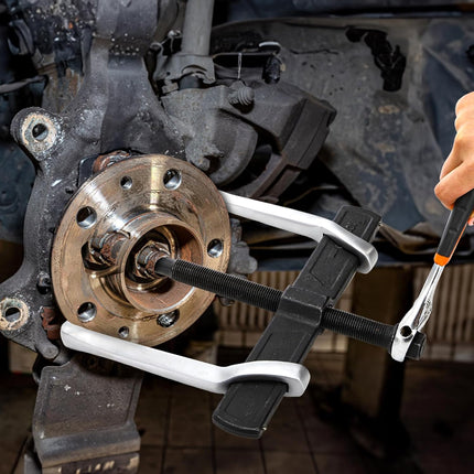 2-Jaw Gear Puller, 10 Inch Two Claws Puller Tool, Adjustable Steel Bearing Pulling Device, Heavy Duty Removal Pulleys, Separate Lifting Device for Flywheel Industrial Use, DIY Projects.