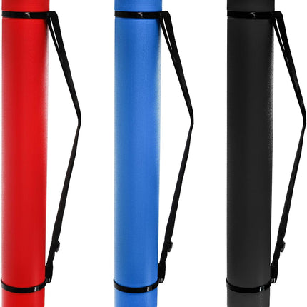 3 Packs Extendable Poster Tube, 25" to 42.5" Waterproof Blueprint Holder with Strap, Portable Telescoping Carrying Case Lid for Maps, Art and Drawings, Round Storage Container Document.
