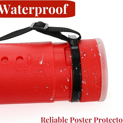 3 Packs Extendable Poster Tube, 25" to 42.5" Waterproof Blueprint Holder with Strap, Portable Telescoping Carrying Case Lid for Maps, Art and Drawings, Round Storage Container Document.