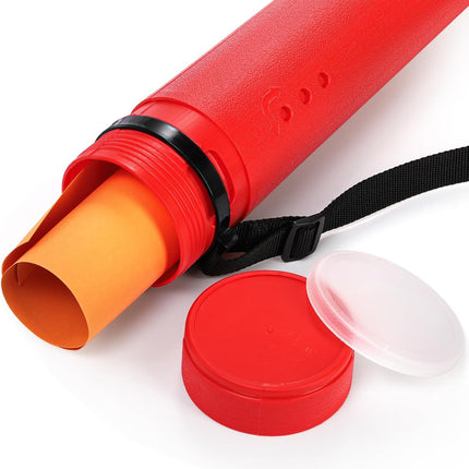 3 Packs Extendable Poster Tube, 25" to 42.5" Waterproof Blueprint Holder with Strap, Portable Telescoping Carrying Case Lid for Maps, Art and Drawings, Round Storage Container Document.