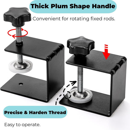 6 Pack C Clamps, 2 Inch Drawer Front Installation Clamp, Heavy Duty Cold Rolled Steel Desk Fixing Clip for Cabinet Mounting, Woodworking, Welding, and Building.