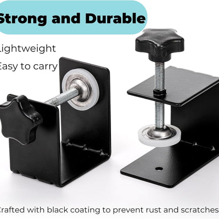 6 Pack C Clamps, 2 Inch Drawer Front Installation Clamp, Heavy Duty Cold Rolled Steel Desk Fixing Clip for Cabinet Mounting, Woodworking, Welding, and Building.