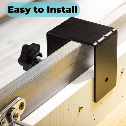 6 Pack C Clamps, 2 Inch Drawer Front Installation Clamp, Heavy Duty Cold Rolled Steel Desk Fixing Clip for Cabinet Mounting, Woodworking, Welding, and Building.