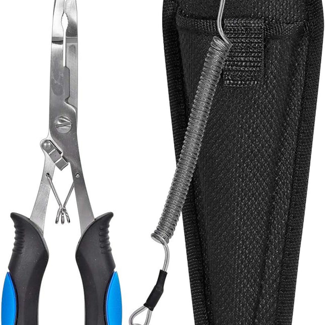 Vishaaktang - Hook Remover - Stainless Steel - Long Nose Hook Remover - With Sheath and Lanyard - Suitable for Line Clippers.