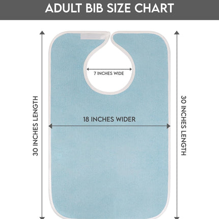 Adult Nappies - 3-pack - Unisex - Sky Blue - Disposable Nappies - Suitable for elderly women and men - Waterproof - Adjustable and washable - 75*45cm.