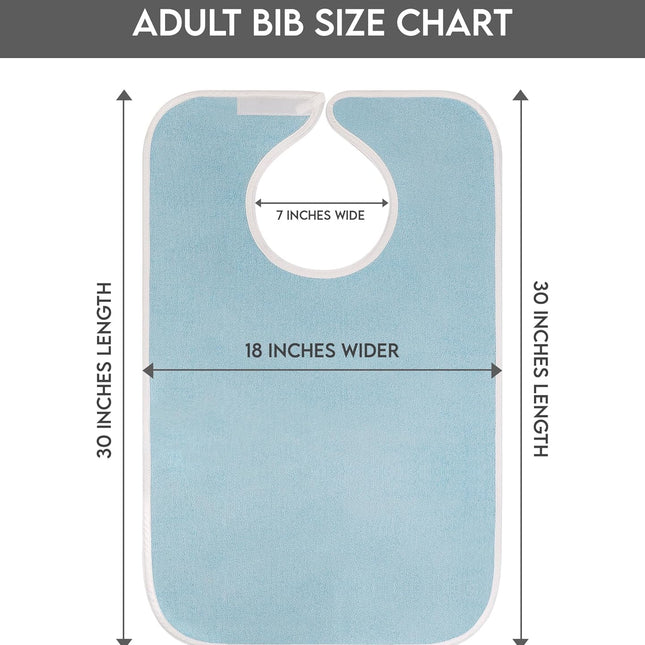 Adult Nappies - 3-pack - Unisex - Sky Blue - Disposable Nappies - Suitable for elderly women and men - Waterproof - Adjustable and washable - 75*45cm.