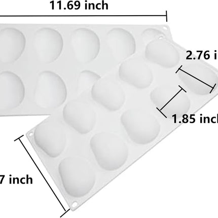 Mango silicone mould - For baking mousse cakes - fruit French desserts, pastries, chocolate, ice cream - cake decoration moulds - 3D mango shape - 10 cavities.