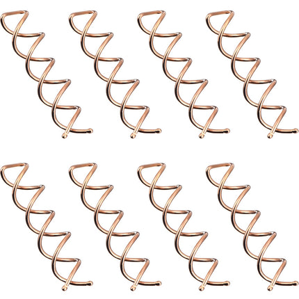 Spiral hair pins - rotating clips - knot rollers - DIY - rotating styling - hair sticks - hair styling tools - 20-piece set - rose gold.