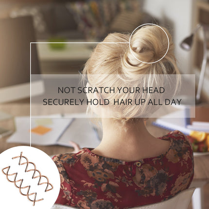 Spiral hair pins - rotating clips - knot rollers - DIY - rotating styling - hair sticks - hair styling tools - 20-piece set - rose gold.