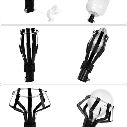 Professional lamp changing set - Lamp remover - Lamp removal and installation - 3-piece set - Suitable for light bulbs with high ceilings with standard, spotlight and recessed changers.