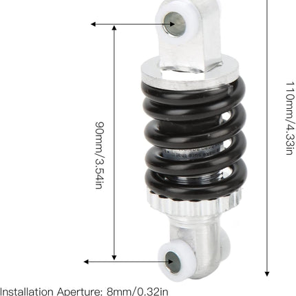 Shock absorber - 90 mm rear shock absorber - Suspension springs - 2 pieces - 400 lbs - Shock absorber springs - Dampers - Rear shock absorber - Suitable for 47cc and 49cc engines - Off-road vehicles - Minibikes.