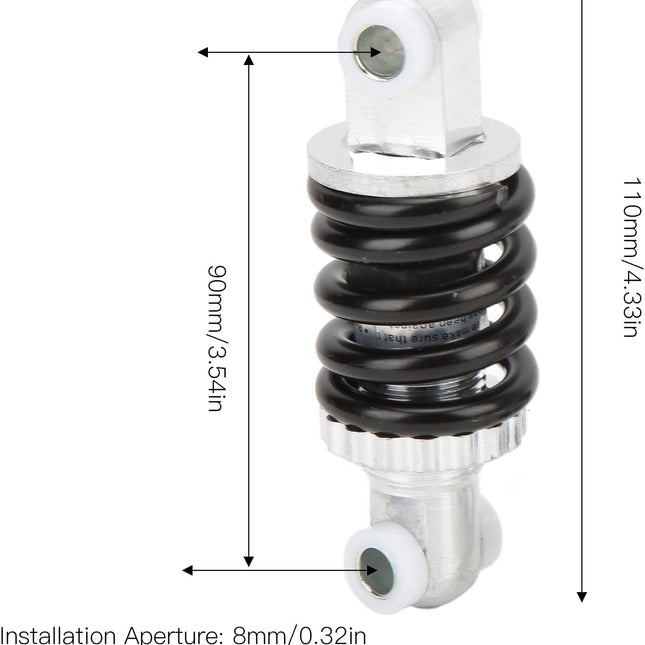 Shock absorber - 90 mm rear shock absorber - Suspension springs - 2 pieces - 400 lbs - Shock absorber springs - Dampers - Rear shock absorber - Suitable for 47cc and 49cc engines - Off-road vehicles - Minibikes.