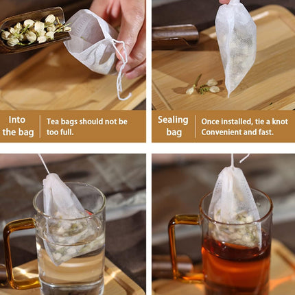 Theemaker tea bags-200 pieces-7*9cm-disposable loose tea bags-tea filter bag-for loose tea-loose leaf tea-coffee-herbs-herb.