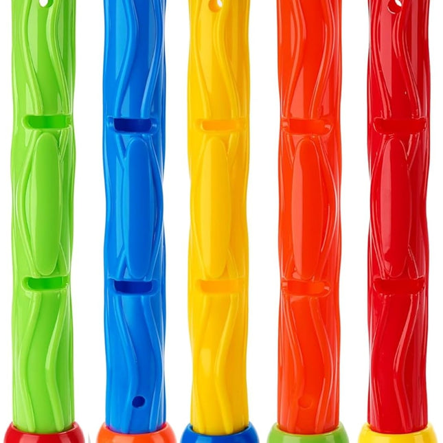 Diving stick - Dive toys - Kids' pool toys - Suitable for children aged 8-12 years - Pool toys - Colourful - Fast sinking - 5 colours.