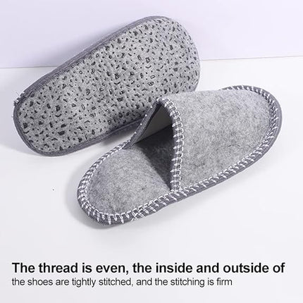 House Slippers - 6 pairs - 3 sizes - Guest Slippers - House Slipper Set - Fleece Wool - Non-slip - Disposable Slippers - Washable - Spa Slippers - Suitable for families - Hotels & travel.