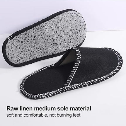 House Slippers - 6 pairs - 3 sizes - Guest Slippers - House Slipper Set - Fleece Wool - Non-slip - Disposable Slippers - Washable - Spa Slippers - Suitable for families - Hotels & travel.