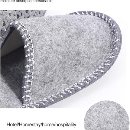 House Slippers - 6 pairs - 3 sizes - Guest Slippers - House Slipper Set - Fleece Wool - Non-slip - Disposable Slippers - Washable - Spa Slippers - Suitable for families - Hotels & travel.