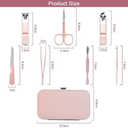 Premium Nail Care Set - 7-in-1 - Professional Nail Clippers - Scissors - Pedicure Set - Stainless Steel - Nail File and Nail Care Tools - Comes with a Luxury Travel Case - Portable Nail Care Set - Gift for Women.