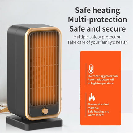 Electric heater - Indoor electric heater - Fan heater for household use - 500W - Ceramic heating element - Power plug.