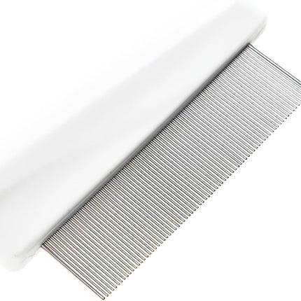 Flea comb for dogs and cats - Dog grooming tool - For removing tear stains, fleas, mange and lice.