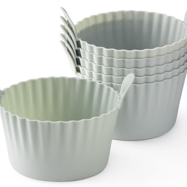 Baking tray for the Airfryer - egg mold for the Airfryer - large muffin mold for the Airfryer (6-pack) - grey.
