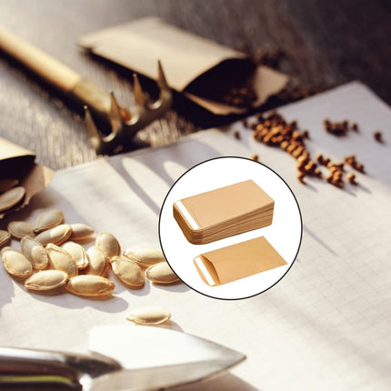 50 small brown seed envelopes - 6x10cm mini brown seed envelopes - envelopes for coins and small parts - small brown kraft paper bags for small items - seeds - cash - beads - coins.