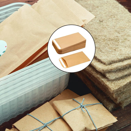 50 small brown seed envelopes - 6x10cm mini brown seed envelopes - envelopes for coins and small parts - small brown kraft paper bags for small items - seeds - cash - beads - coins.