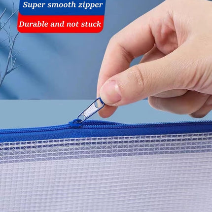 A5 Plastic Wallet Map Zip Closure Document Bag Files Zip Closure for Office Home School Supplies 5 Pieces.