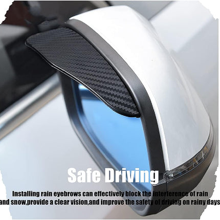 1 pair car side mirror rain cover smoke cap universal carbon fiber rearview mirror side mirror for SUV truck accessories.